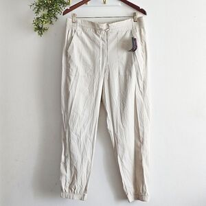PBX Pro Redeye Jogger Pants Size L Sand Beige Athletic Stretch Lightweight NWT
